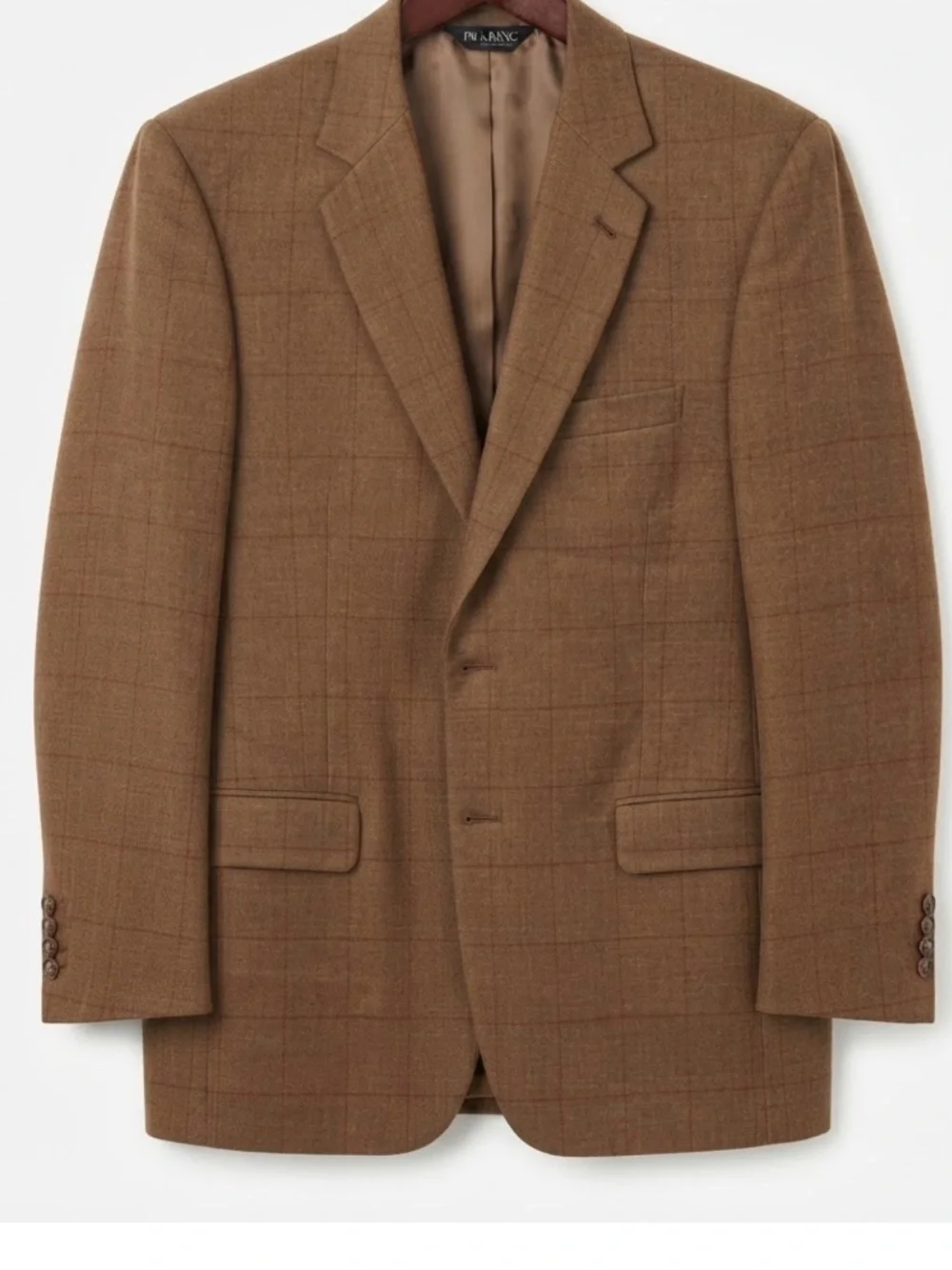 Jos. A. Bank Brown Windowpane Wool Sport Coat